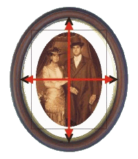 Runder Ausschnitt Passepartout Runder Ausschnitt Passepartout